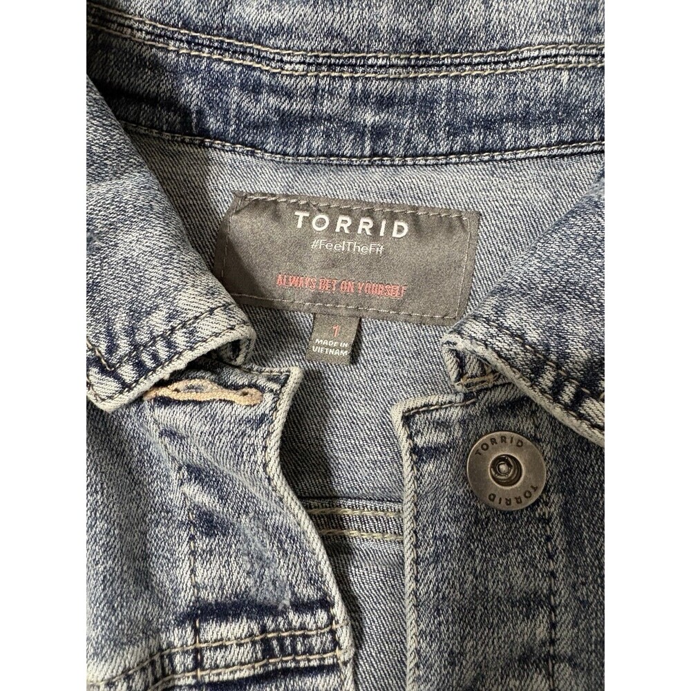 Torrid Denim Jacket Size 1 - Picture 9 of 16